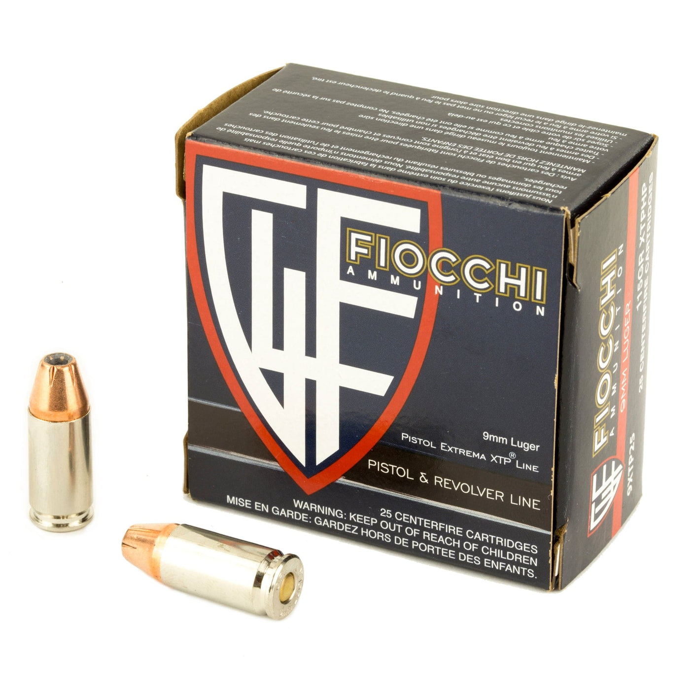 Fiocchi Ammunition Fiocchi 9mm 115gr Xtp 25/500 Ammunition