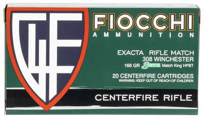 Fiocchi Fiocchi 308 Win 168gr Hpbt - 20rd 10bx/cs Ammo