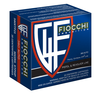 Fiocchi Fiocchi Extrema Pistol Ammo 380 Acp 90 Gr. Xtp Hollow Point 25 Rd. Ammo