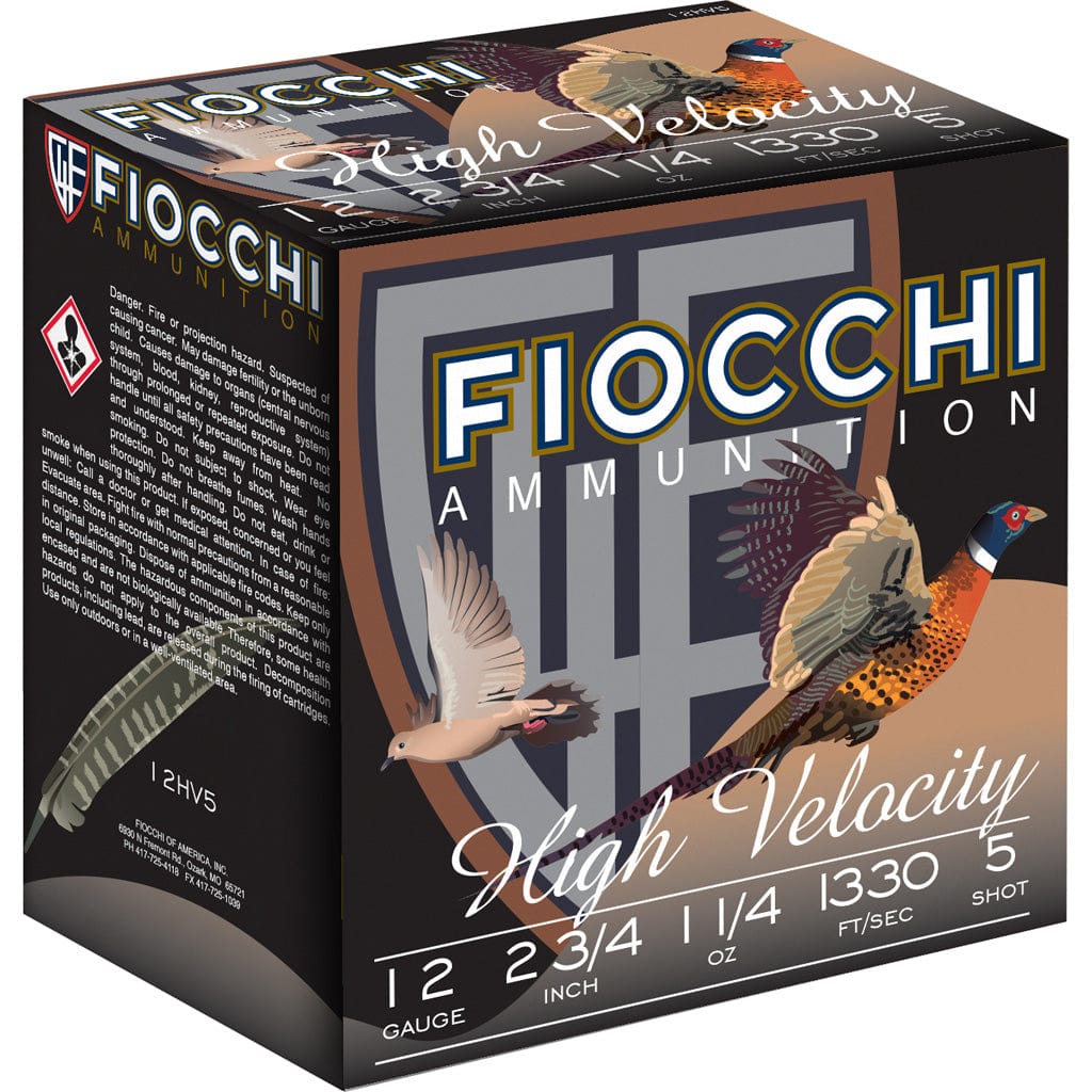 Fiocchi Fiocchi High Velocity Hunting Loads 12 Ga. 2.75 In. 1 1/4 Oz. 5 Shot 25 Rd. Ammo