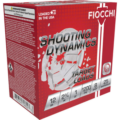 Fiocchi Fiocchi Shooting Dynamics Light Dynamic Load 12 Ga. 2.75 In. 1 Oz. 8 Shot 25 Rd. Ammo
