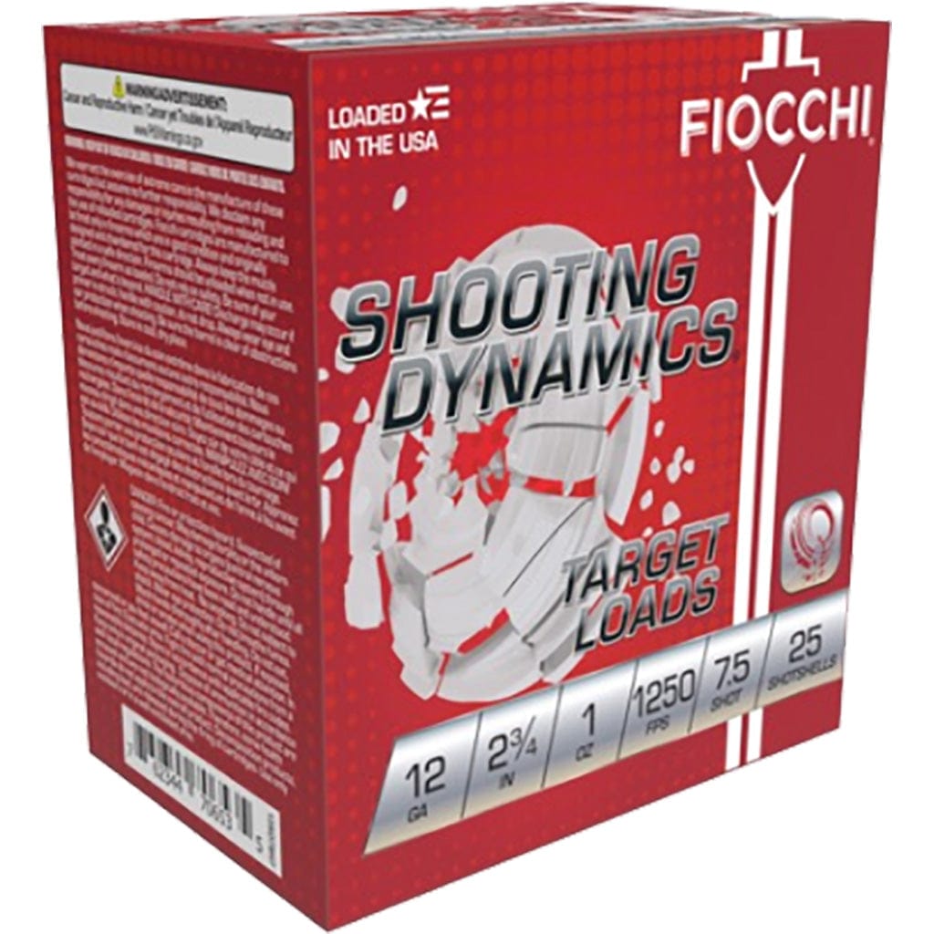 Fiocchi Fiocchi Shooting Dynamics Shotgun Loads 12 Ga. 2.75 In. 1 Oz. 1250 Fps 7.5 Shot 25 Rd. Ammunition