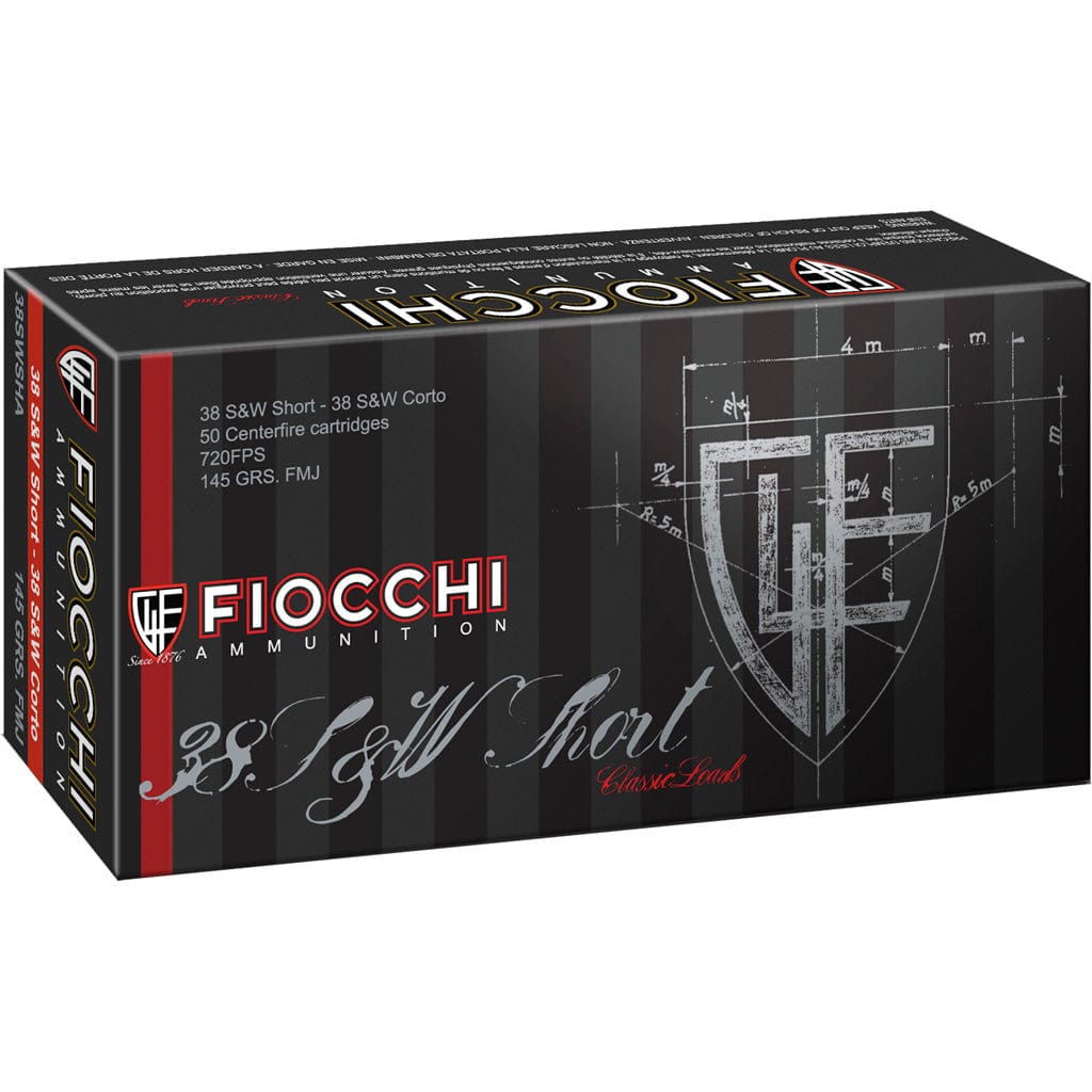 Fiocchi Fiocchi Specialty Centerfire Handgun Ammo 38 S&w Short 145 Gr. Fmj 50 Rd. Ammo
