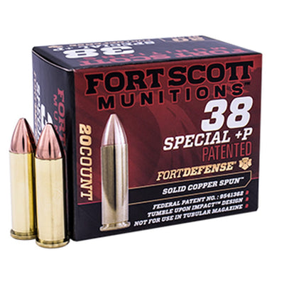 FORT SCOTT MUNITIONS Fort Scott Munition Pistol Ammo 38 Spl +p 81 Gr. Tui 20 Rd. Ammo