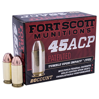 FORT SCOTT MUNITIONS Fort Scott Munition Pistol Ammo 45 Acp 180 Gr. Tui 20 Rd. Ammo
