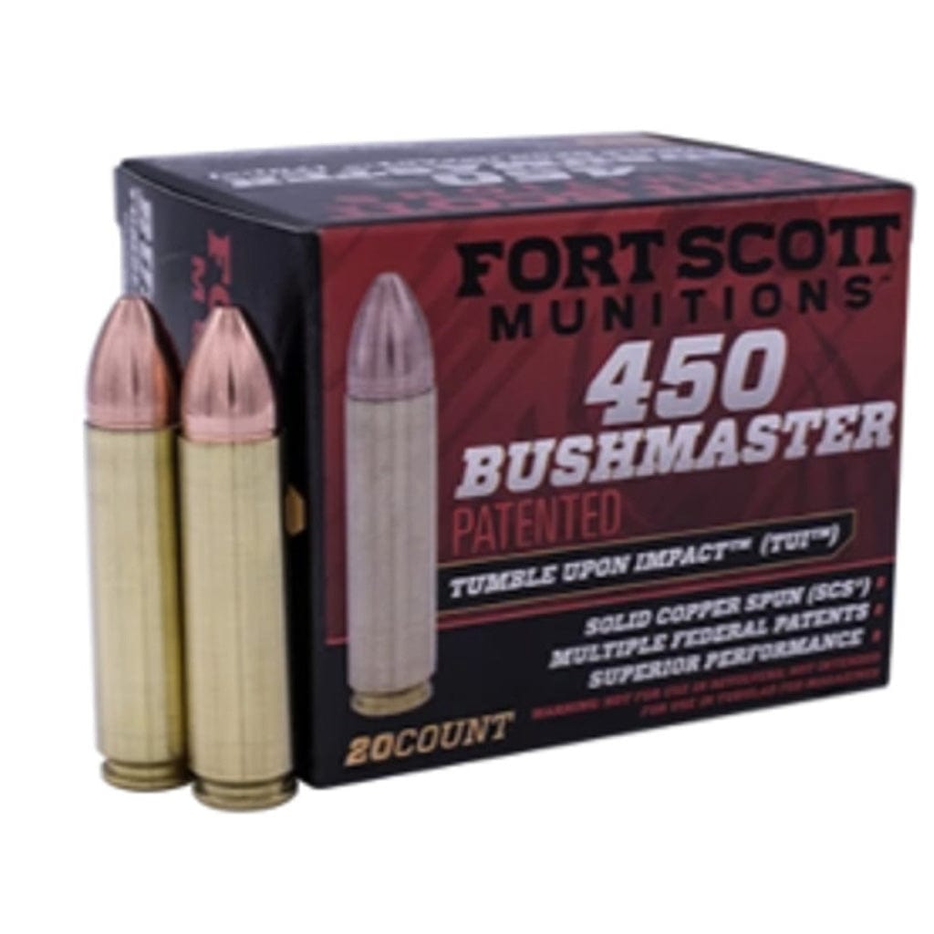 FORT SCOTT MUNITIONS Fort Scott Munition Rifle Ammo 450 Bushmaster 250 Gr. Tui 20 Rd. Ammo