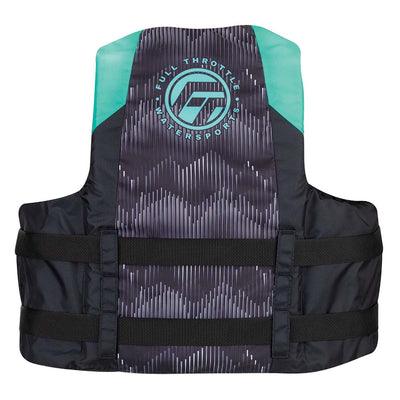 Full Throttle Full Throttle Adult Nylon Life Jacket - 2XL/4XL - Aqua/Black Watersports