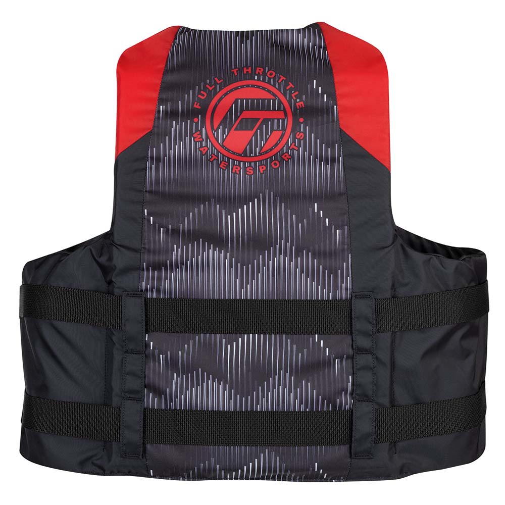 Full Throttle Full Throttle Adult Nylon Life Jacket - L/XL - Red/Black Watersports