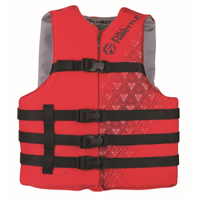 Full Throttle Full Throttle Adult Nylon Life Jacket Red / 2XL/4XL Marine And Water Sports
