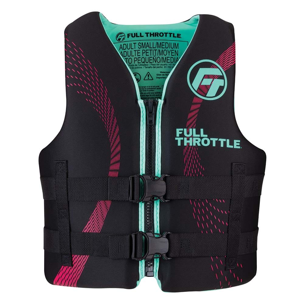 Full Throttle Full Throttle Adult Rapid-Dry Life Jacket - L/XL - Aqua/Black Watersports
