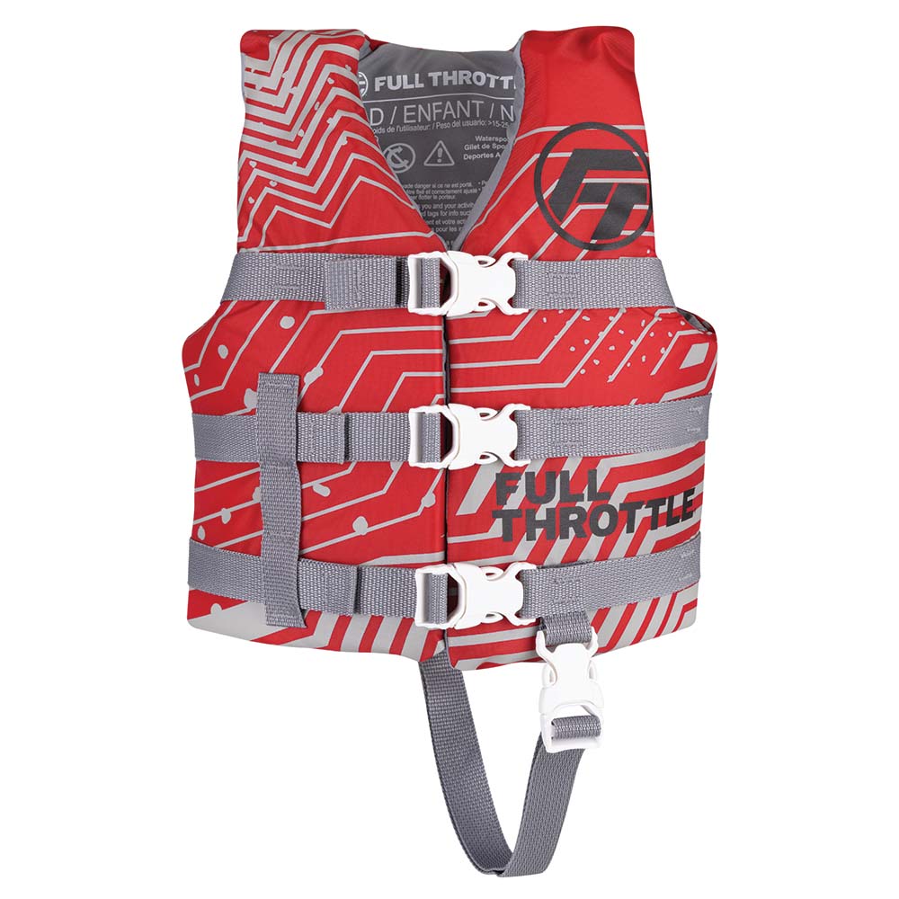 Full Throttle Full Throttle Child Nylon Life Jacket - Red Watersports