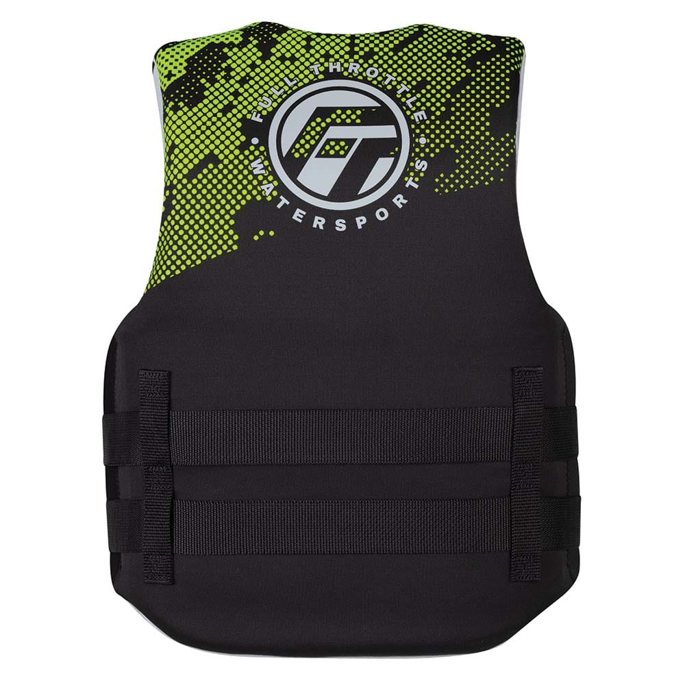 Full Throttle Full Throttle Junior Hinged Neoprene Life Jacket - Green Marine And Water Sports