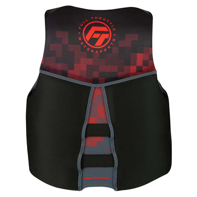 Full Throttle Full Throttle Men's Rapid-Dry Flex-Back Life Jacket - L - Black/Red Watersports