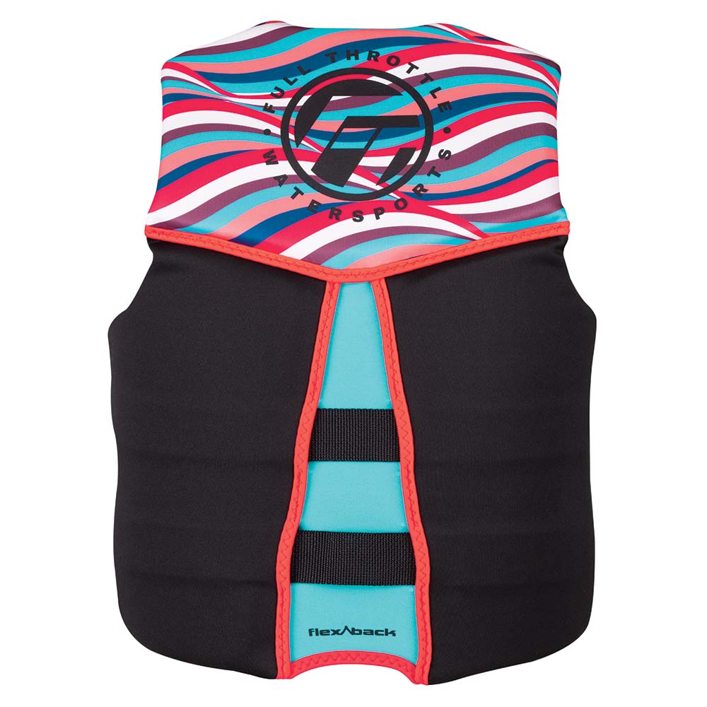 Full Throttle Full Throttle Women's Rapid-Dry Flex-Back Life Jacket - Women's XL - Pink/Black Watersports