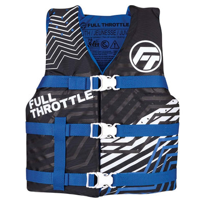Full Throttle Full Throttle Youth Nylon Life Jacket - Blue/Black Watersports