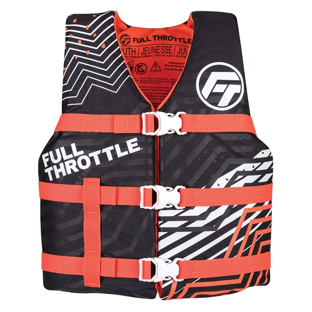 Full Throttle Full Throttle Youth Nylon Life Jacket - Pink/Black Watersports