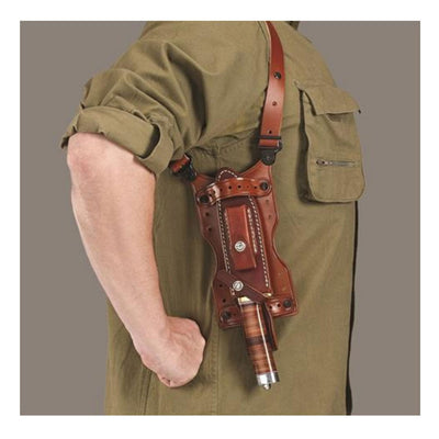 Galco Galco Shuka Knife Holder - Tan Leather, Over the Shoulder Carry Accessories