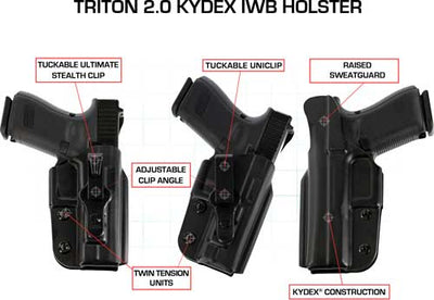 Galco Galco Triton Iwb Holster Rh - Kydex Fits Glock 26/27/33 Blk Holsters And Related Items