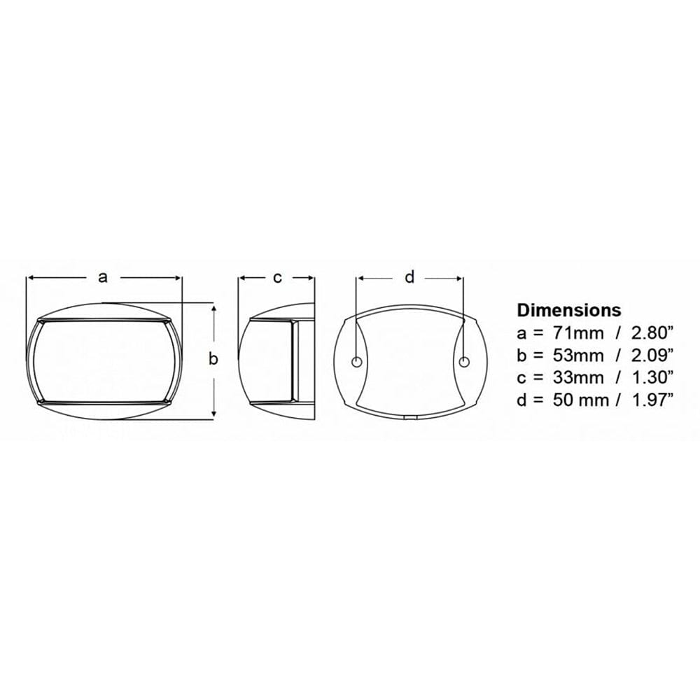 Hella Marine Hella Marine NaviLED Port & Starboard Pair - 2nm - Colored Lens/White Housing Lighting