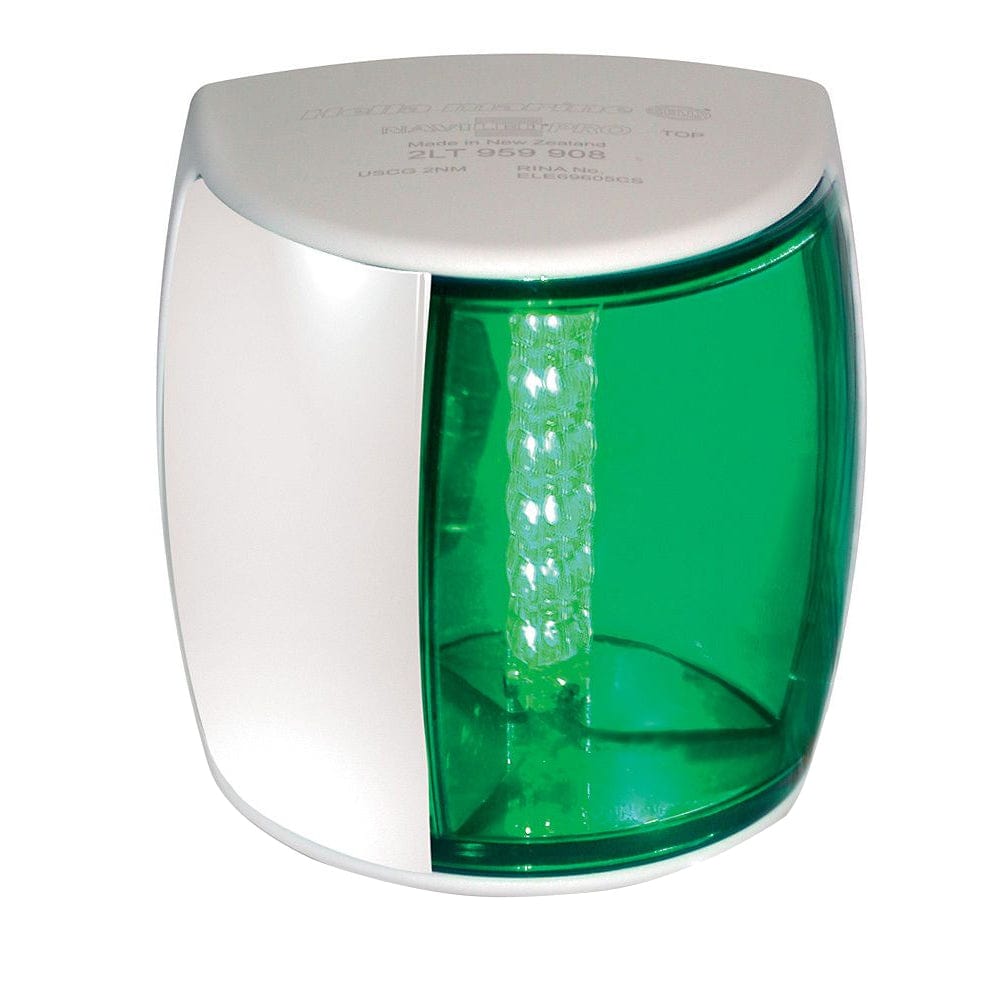 Hella Marine Hella Marine NaviLED PRO Starboard Navigation Lamp - 3nm - Green Lens/White Housing Lighting