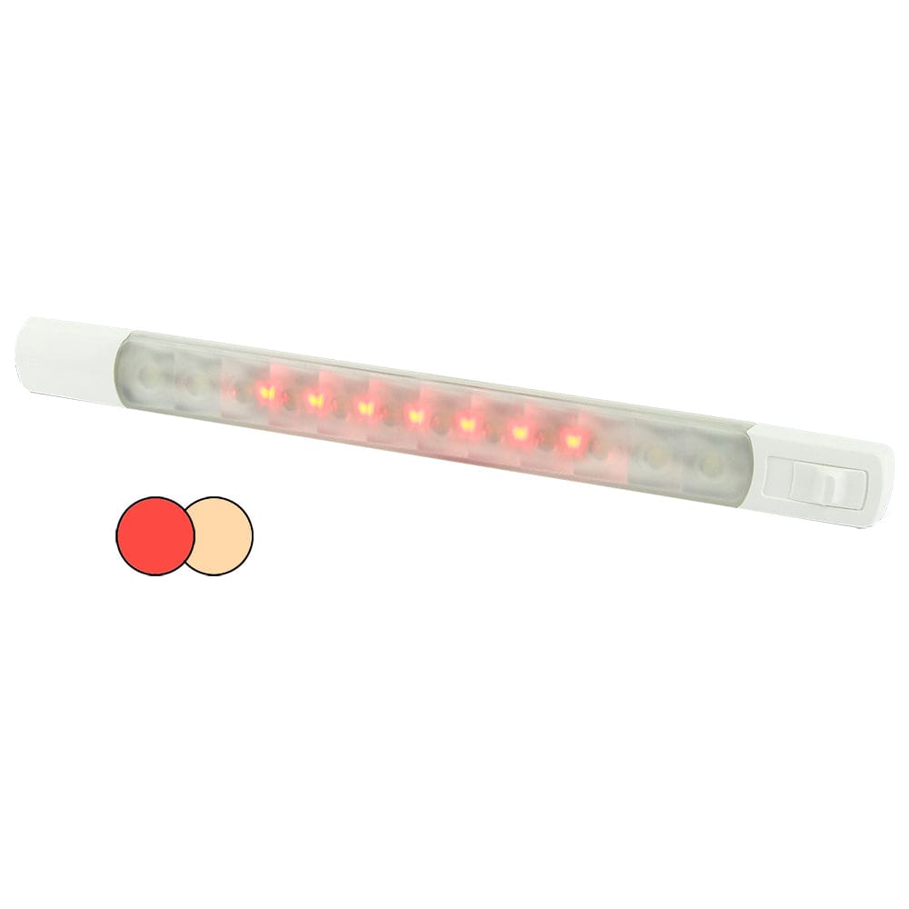 Hella Marine Hella Marine Surface Strip Light w/Switch - Warm White/Red LEDs - 12V Lighting