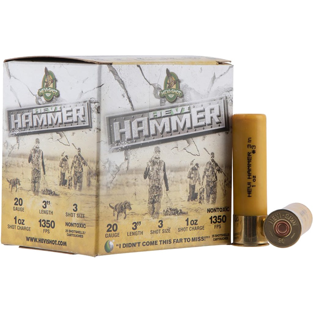 Hevishot Hevi Shot Hevi Hammer Load 20 Ga. 3 In. 1 Oz. 3 Shot 25 Rd. Ammo