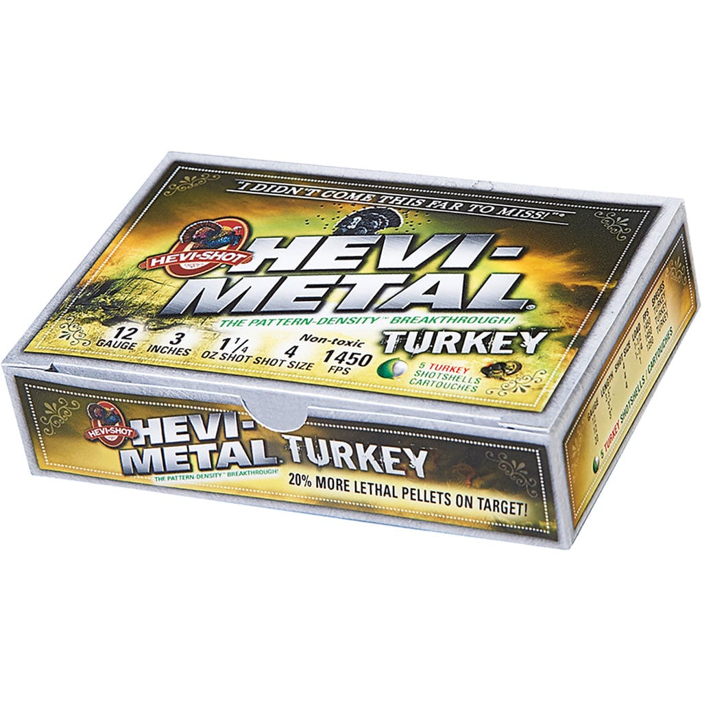 Hevishot Hevi Shot Hevi Metal Turkey Loads 12 Ga. 3 In. 1 1/4 Oz. 4 Shot 5 Rd. Ammo