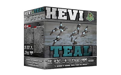 Hevishot Hevi Teal 12ga 2.75" #6 25/250 Ammo