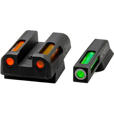 Hi-Viz Hiviz Litewave H3 Tritium Express Handgun Sight Green/orange Litepipes White Front Ring Cz 75,85 Sights/Lasers/Lights