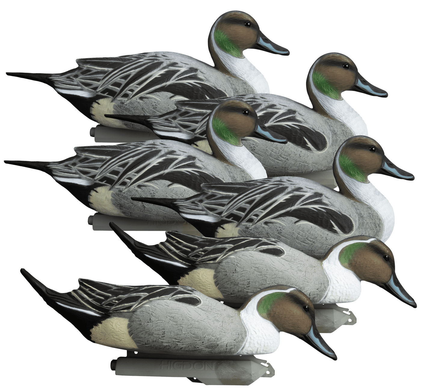 HIGDON DECOYS Higdon Decoys Battleship, Higdon 16544 Battleship Pintail Foam Fill     6pk Hunting