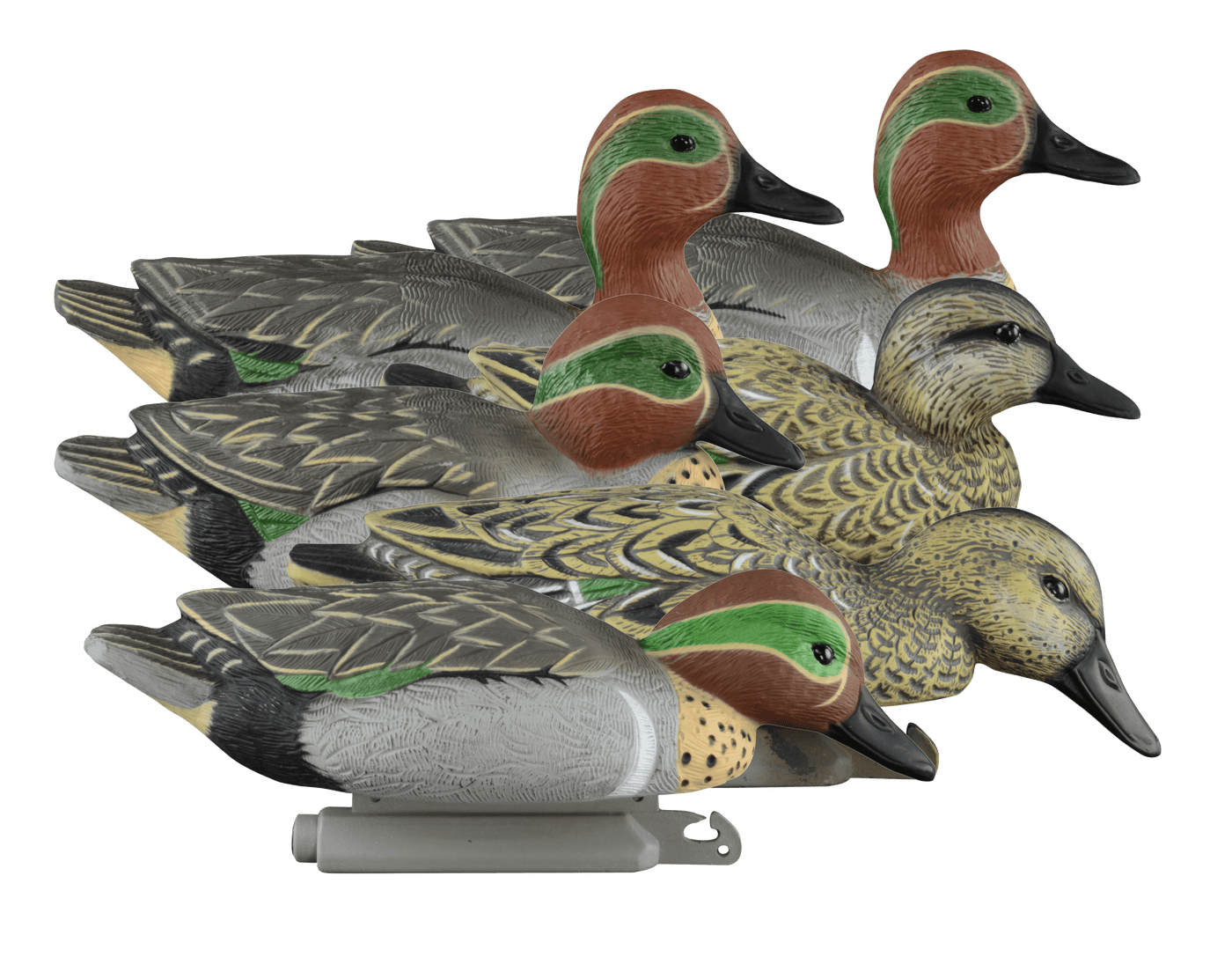 HIGDON DECOYS Higdon Decoys Standard Teal, Higdon 19943 Standard Grn Wing Teal Foam Fill 6pk Hunting