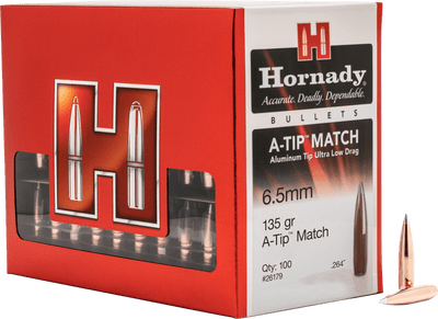 Hornady Hornady A-tip Match Bullets 6.5mm .264 135 Gr. A-tip Match 100 Box Reloading
