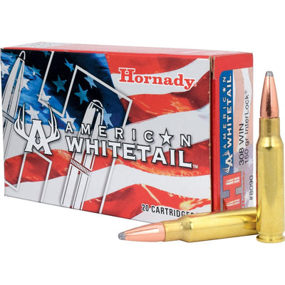 Hornady Hornady American Whitetail Rifle Ammo 308 Win 150 Gr. Interlock Spire Point 20 Rd. Ammo
