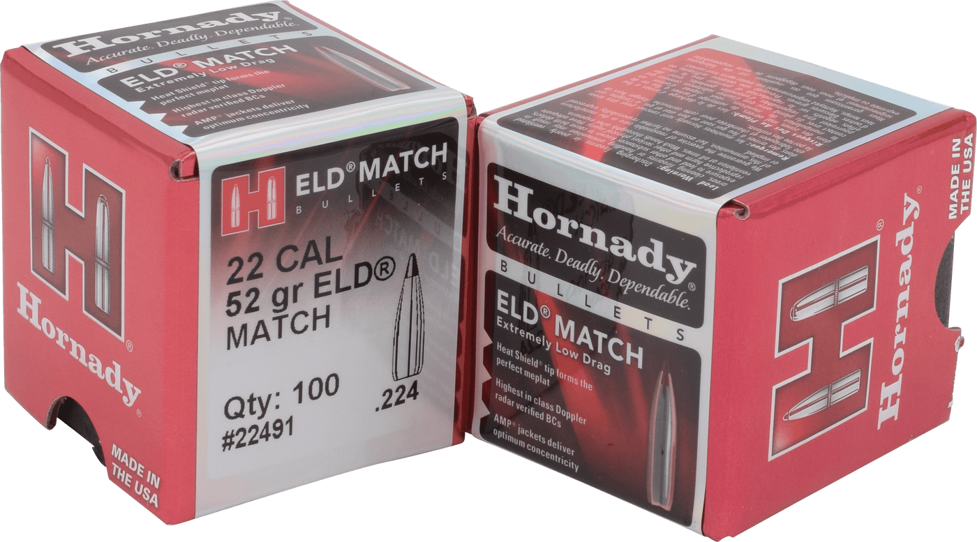 Hornady Hornady Bullets 22cal .224 - 52gr. Eld-m Match 100ct Reloading