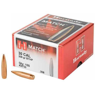 Hornady Hornady Bullets 30 Cal .308 - 208gr Bthp Match 100ct Reloading