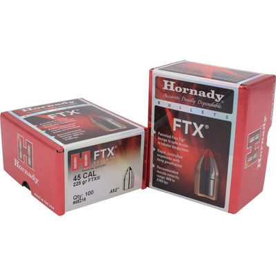 Hornady Hornady Ftx Pistol Bullets 45 Cal. .452 225 Gr. Ftx 100 Box Reloading