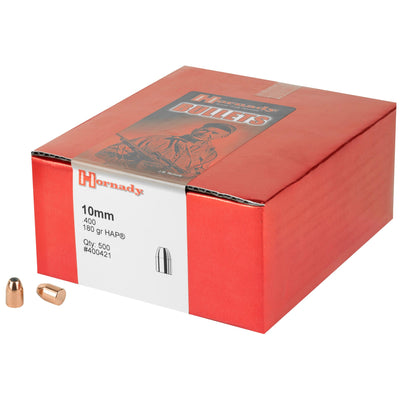 Hornady Hornady Hap Bullets 10mm .400 180 Gr. Hap 500 Box Reloading