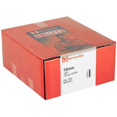 Hornady Hornady Hap Bullets 10mm .400 180 Gr. Hap 500 Box Reloading