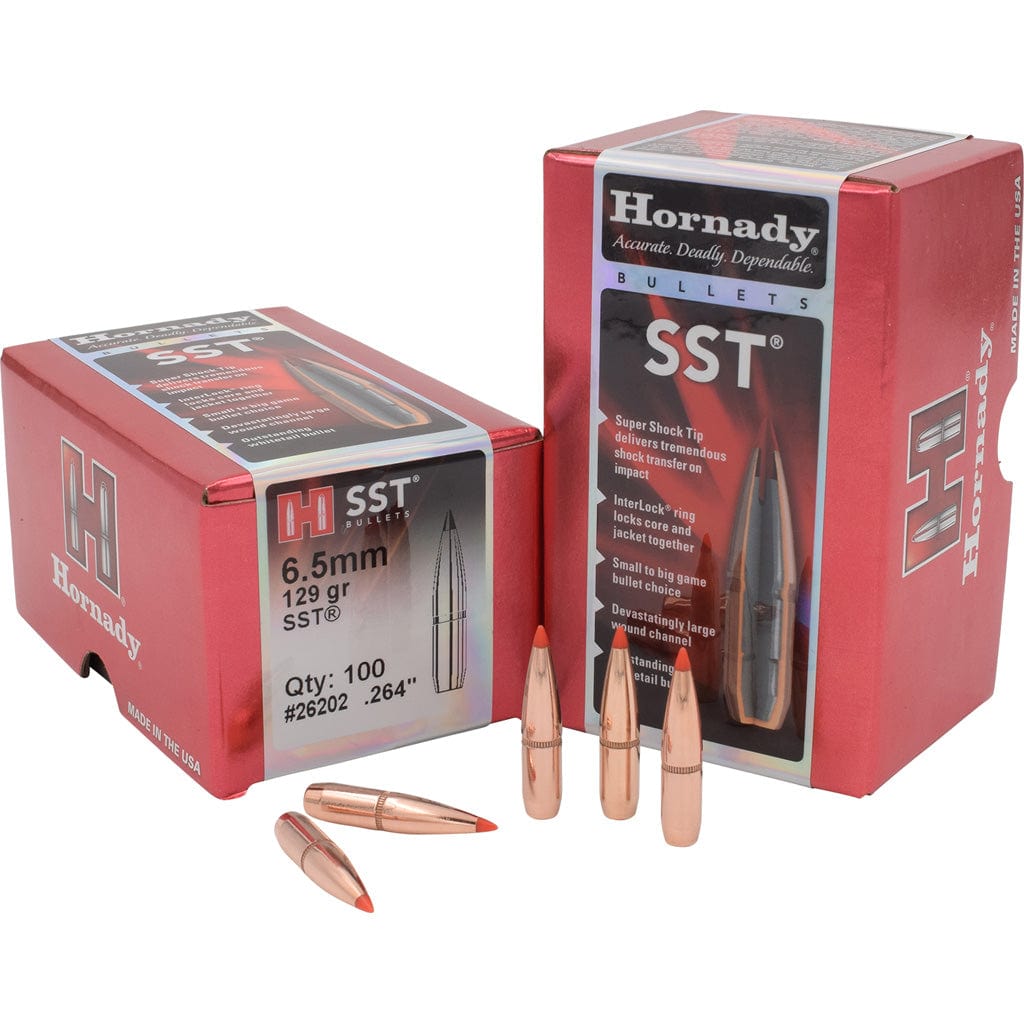 Hornady Hornady Sst Bullets 6.5mm .264 129 Gr. Sst 100 Box Reloading