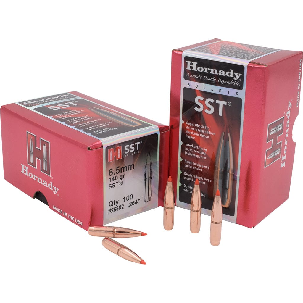 Hornady Hornady Sst Bullets 6.5mm .264 140 Gr. Sst 100 Box Reloading
