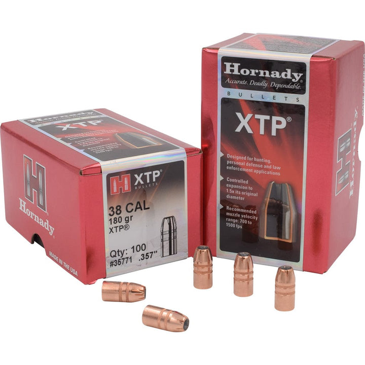 Hornady Hornady Traditional Pistol Bullets 38 Cal. .357 180 Gr. Xtp 100 Box Reloading Components