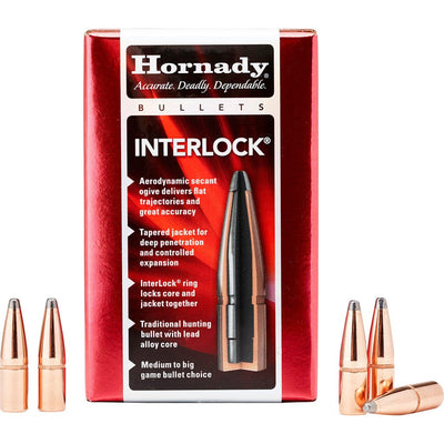 Hornady Hornady Traditional Rifle Bullets 30 Cal. .308 165 Gr. Btsp Interlock 100 Box Reloading