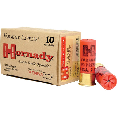Hornady Hornady Varmint Express Shotgun Ammo 12 Ga. 2.75 In. 24 Pellets 4 Buckshot 10 Rd. Ammo