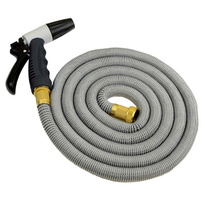 HoseCoil HoseCoil Expandable 25' Grey Hose Kit w/Nozzle & Bag Boat Outfitting