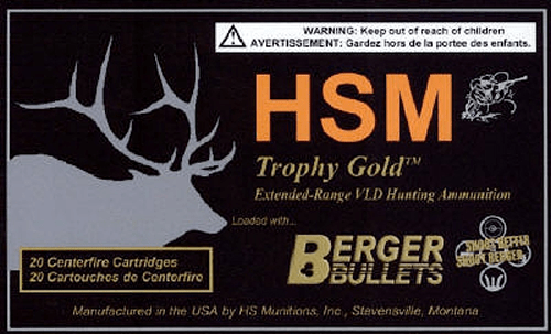 HSM Hsm Trophy Gold Rifle Ammunition 270 Win. Berger 150 Gr. 20 Rd. Ammo