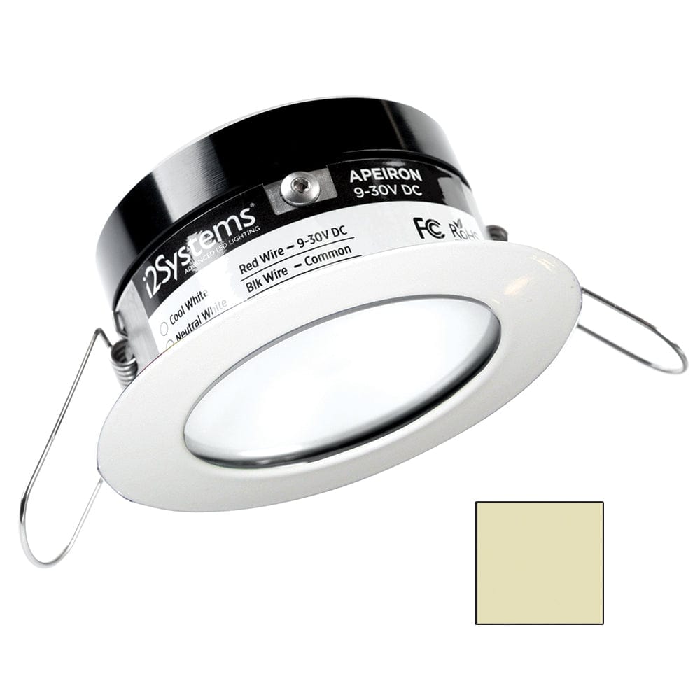 I2Systems Inc i2Systems Apeiron PRO A503 - 3W Spring Mount Light - Round - Warm White - White Finish Lighting