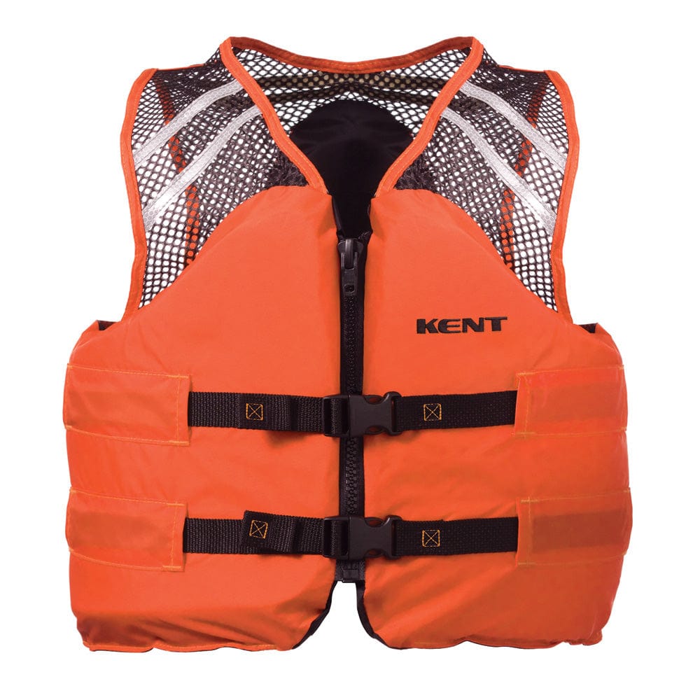 Kent Sporting Goods Kent Mesh Classic Commercial Vest - Large - Orange Marine Safety