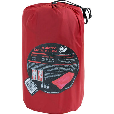 Klymit Klymit Insulated Static V Luxe Sleeping Pad Red Camping and Outdoor Rec
