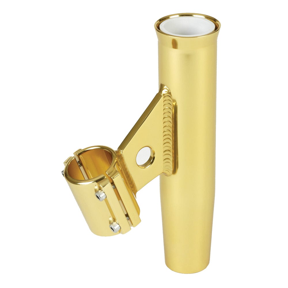 Lee's Tackle Lee's Clamp-On Rod Holder - Gold Aluminum - Vertical Mount - Fits 1.900" O.D. Pipe Hunting & Fishing