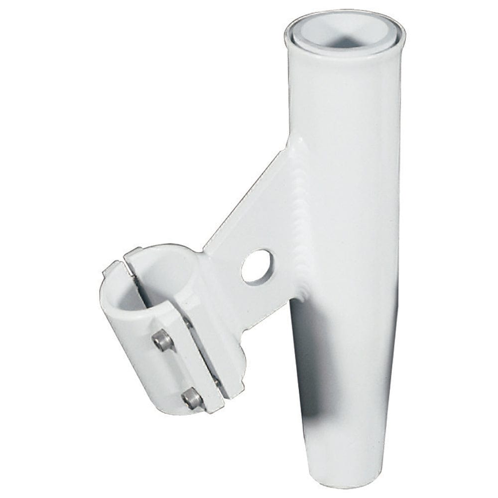 Lee's Tackle Lee's Clamp-On Rod Holder - White Aluminum - Vertical Mount - Fits 2.375" O.D Pipe Hunting & Fishing